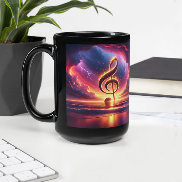 MUSIC GLORIOUS MUSIC Black Glossy Mug